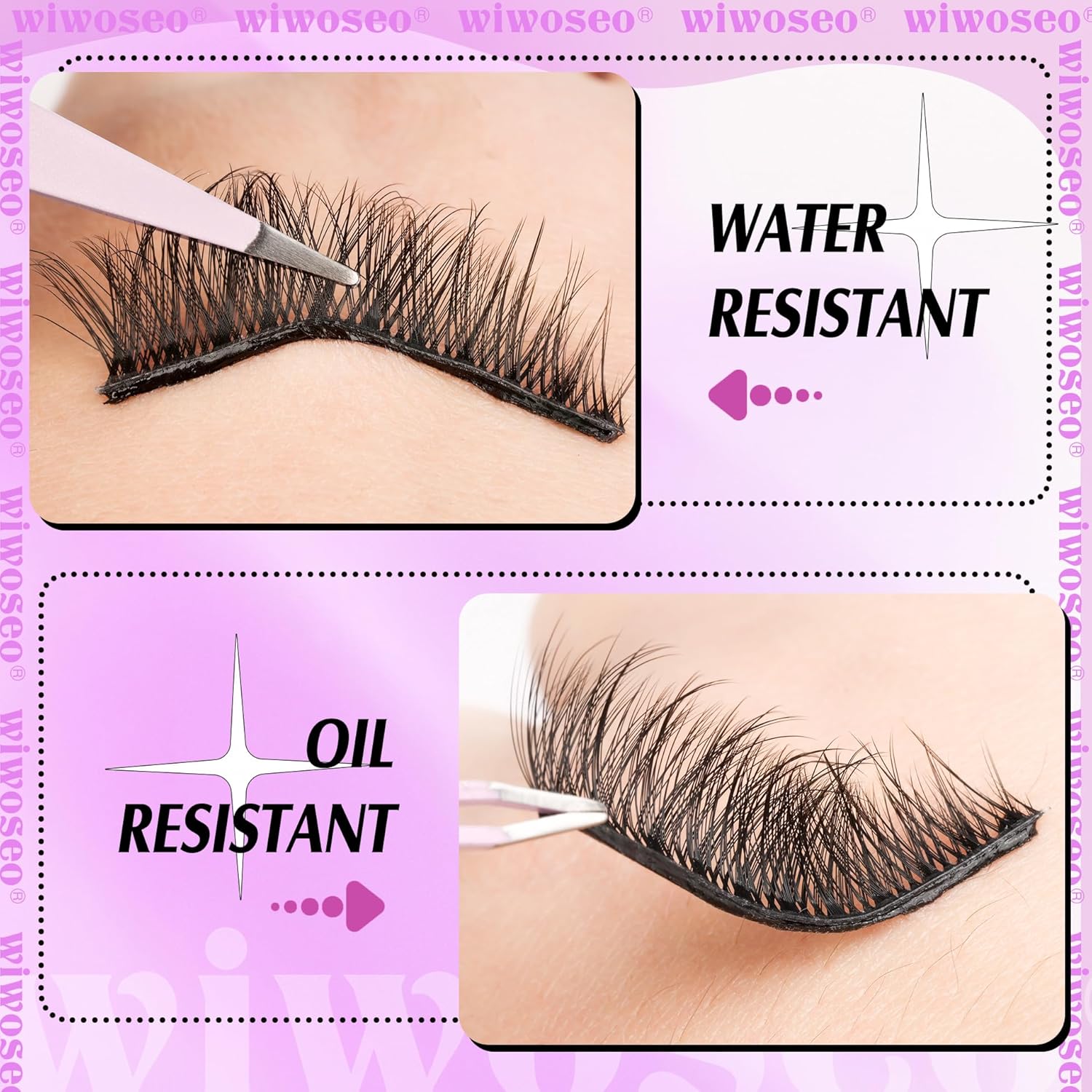 Získajte dokonalý vzhľad so samolepiacimi jemnými nadýchanými riasami Pingdu Sparkling Eyelash®
