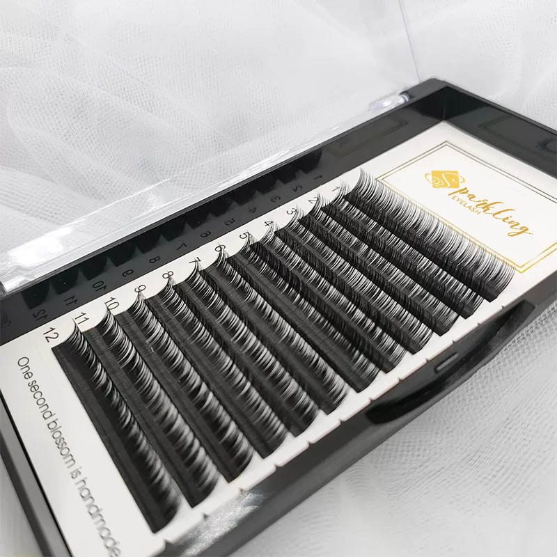 Predlžovanie mihalníc D Curl 15-20 mm zmiešaná tácka Silk Classic Lash Individuálne predlžovanie mihalníc