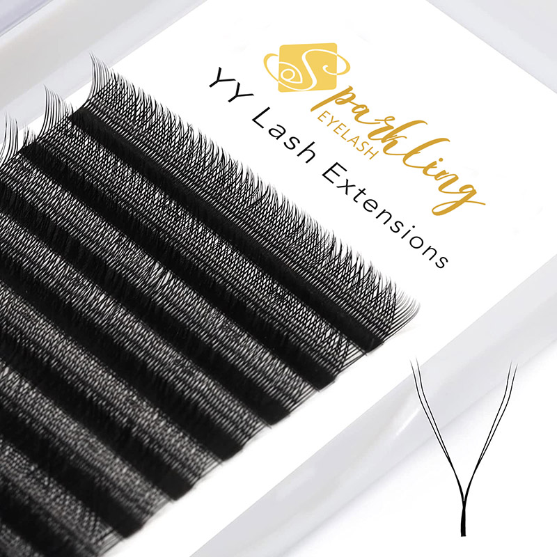 YY Shaped Lashes Extensions 2D prefabrikované vejáre mihalnice